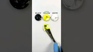 Lemon Yellow vs. Black & White!🎨#colors #paintmixing #colormixing #art #artvideo #guess #yellow