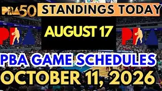 PBA STANDINGS as of AUGUST 17, 2026 | GAME SCHEDULE • OCTOBER 11 #pba #pbastandings #schedule