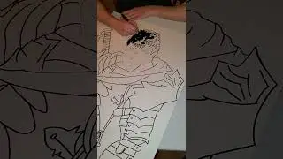 guts from berserk drawing timelapse pt.4/4 #art #timelapse #drawing #coloring #satisfyingvideo