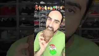 Food ASMR Eating a Dubai Chocolate Gingerbread Man 🍫 #food #asmr #eating #mukbang 