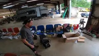 Eastwood Versa-Cut 60 and mig/tig cart unboxing/assembly. The Versa-Cut handles a skidder wheel!
