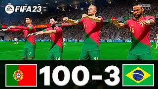 FIFA 23 - MESSI, RONALDO, MBAPPE, NEYMAR, ALL STARS | REAL MADRID 100 - 1 MANCHESTER UNITED