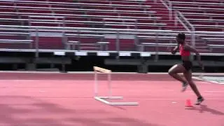 Seun Adigun-Nigerian 100m hurdler at Practice