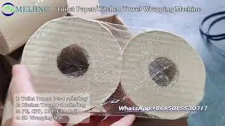 Super fast new full auto toilet paper/kitchen towel wrapping machine (3D dimensional packing type)