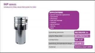 IHP series - STAINLESS STEEL HIGH PRESSURE FILTERS by OMEGA AIR