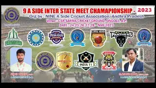 9 A SIDE CRICKET TOURNAMENT - 2023 (INDIAN 11 vs Black Panthers Karnatak)