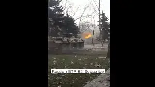 Russian BTR-82 firing in Mariupol. Russia Ukraine war