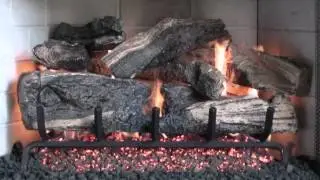 Peterson Gas Logs - Charred Rugged Split Oak Demo