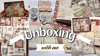 Brown theme journal set unboxing 🤎 | meesho find | vintage journal set | 150+ items | under ₹150 