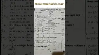 9th class half yearly Set-A exam math real question and answer / class 9 half yearly exam 2025 math