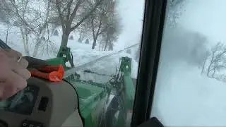Mid-Blizzard Snow Removal - John Deere 4066R