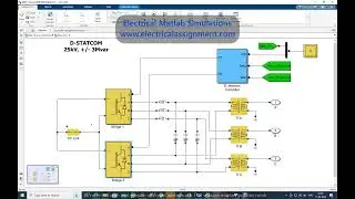 IEEE 13 bus distribution system with D-STATCOM Matlab Simulink