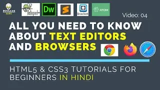04-All You Need to Know About Text Editors and Browsers in Hindi -Tools For making website in HIndi
