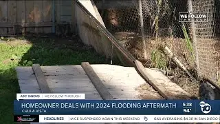 South Bay homeowner dealing with flooding aftermath