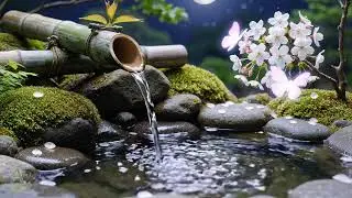 Calming Music & Bamboo Water Sounds 🌿 for Insomnia Relief & Stress Reduction