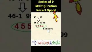Multiplication by Series of 9 Within Seconds 👍👍| #speedmaths  🚀🚀#Shorts