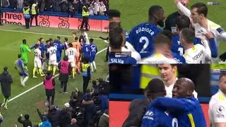Chelsea and Leeds players FIGHT at full-time | Chelsea vs Leeds United 3-2