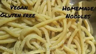 Homemade vegan and gluten free noodles made from scratch