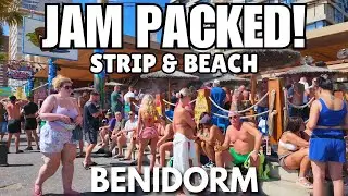 Benidorm: JAM-PACKED Levante Beach & RAMMED Bars on The Strip! 😱🍺