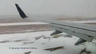 Delta 737-900 Snowy Takeoff from DTW