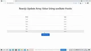 Reactjs Update Array Value Using useState Hook