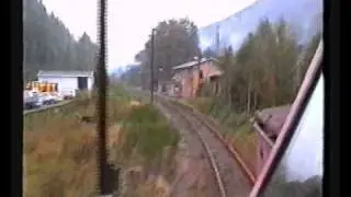 Führerstandsmitfahrt Aue - Blauenthal 1995, Durchfahrt durch Bockau