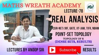 Real Analysis | Point-Set Topology | Topology of R  | Dense Sets | Results | Lecture-78