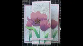 26 Dec 23 Pop up card with inked flowers