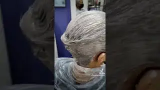 hair bleaching//ash grey color