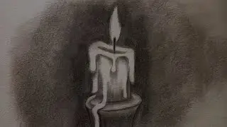 تعلم رسم شمعة واقعية بالرصاص | Realistic Candle Drawing