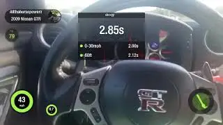 No launch control 0-60 bone stock 09 R35 GTR CRAZY IMPRESSIVE