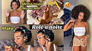 Arrume-se comigo para o barzinho  ~ make, cabelo e look