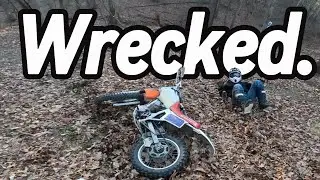 Dirt Bike Rider Tests His Trail Riding Skills on a 95&rsquo; XR 200R