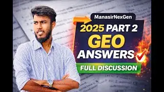 2025 A/L Geography Final Paper &ndash; PART 2 Answer Discussion
