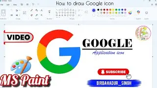 #MS_Paint | How to draw a Google icon in ms paint | #GOGLE_ICON | #BAHADUR_STUDYWORLD | #birbsingh 