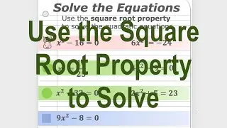 Solve quadratic equations using the square root property and check solutions using Desmos 1 of 2
