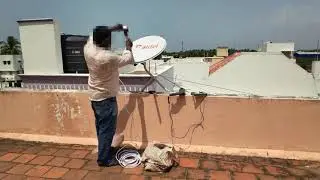 Airtel DTH dish antenna Installation Process in our home