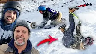 Qualcuno si far&agrave; male! - GARA nella NEVE con @DadaeMarcolino