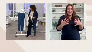 Denim & Co. Classic Denim Denim Sparkle Front Ankle Jean on QVC