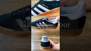 Adidas Gazelle Indoor Black-White Shoes #adidas #adidasfootwear #shoes #noshoesnation #sneakers