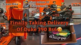 Finally Taking Delivery Of Duke390 bs6 2022 New Colour😍. #duke390 #delivery