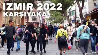 Izmir Karşıyaka Walking Tour - Bazaar Walk, April 2022 | Turkey 4K 60fps