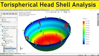 Solidworks pressure vessel simulation |  Static analysis of torispherical head