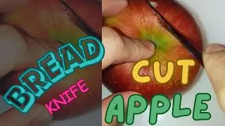 A bread knife cutting apple will Autonomous Sensory Meridian Response a relaxing sensation  ASMR