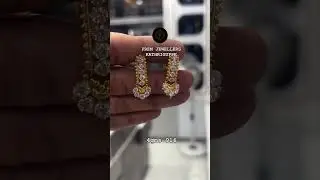 very beautiful and lightweight gold white stone earrings design and jewellery collections