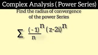 #question on #radiusofconvergence of #powerseries #complexanalysis #highermathematics #msc #bsc 