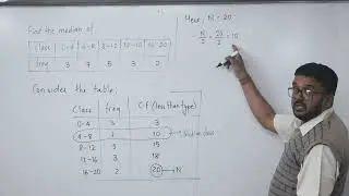 Problem 2 Calculation of Median for grouped data (Type 1) for 11th, BCA, BBA, FYBcom, MBA, MCA