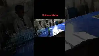 CREATING VOLCANO MODEL ON SCHOOL SCIENCE LAB.                            #experiment #science