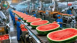 Inside the Modern Watermelon Factory From Harvest to Desserts, Freezing & Export Full Process