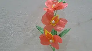 How to make flower bunch with shopping bag 
